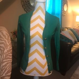 Tory Burch EUC XS green cardigan